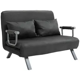 Homcom Schlafsessel 3-in-1 Polyester 111 x 78 x 80 cm Grau mit verstellbarer Rückenlehne