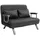 Homcom Schlafsessel 3-in-1 Polyester 111 x 78 x 80 cm Grau mit verstellbarer Rückenlehne