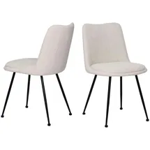 SIT Möbel SIT 4-Fußstuhl, (Set), 2 St., Bouclé, Oeko-Tex zertifiziert, schwarz-weiß