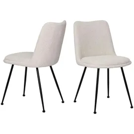SIT Möbel SIT 4-Fußstuhl, (Set), 2 St., Bouclé, Oeko-Tex zertifiziert, schwarz-weiß