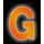 CONACORD Klebebuchstabe G Reflektierend 8 cm Orange