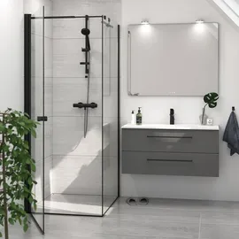 Dansani Match Seitenwand für Tür, 97-99cm, klares Glas