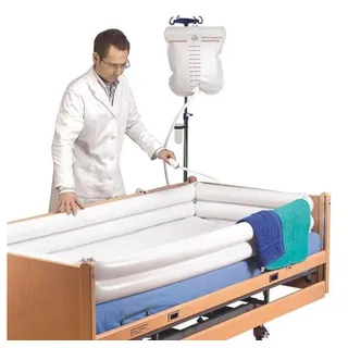 DocMed Badewanne Aufblasbare Bett-Badewanne mit Praktischem Wasserablaufsystem, (Leichtes Positionieren und Aufblasen), Körperpflege im Bett ohne Umlagern