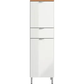 Germania Midischrank Mauresa Holzoptik Braun, Weiß Eiche 34 cm