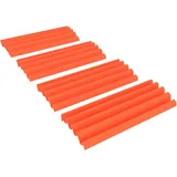 Feldherr 4er Set Ablagebretter für Rummikub - Robuste 3D-gedruckte Spielsteinhalter mit 4 Slots - Barrierefreie, seniorenfreundliche Spielhilfe für Rummikub und Rummy, Farbe:Orange