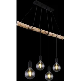 GLOBO Hängeleuchte Auston 4-flammig Metall Schwarz matt