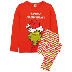 Das Grinch-Weihnachtspyjama-Set für Damen/Damen S grün/rot