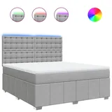 vidaXL Boxspringbett 180 x 200 cm Hellgrau