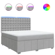 vidaXL Boxspringbett 180 x 200 cm Hellgrau