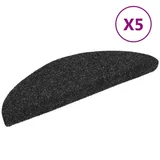 vidaXL Stufenmatte 56 x 17 x 3 cm Schwarz Halbrund
