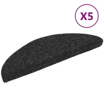 vidaXL Stufenmatte 56 x 17 x 3 cm Schwarz Halbrund