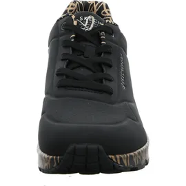 SKECHERS UNO Loving Love, Damen-Turnschuhe, Black Durabuck Rose Gold Trim, 40 EU
