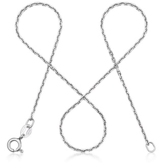 modabilé Silberkette Ankerkette DELICATE, Halskette Damen 35cm, 1,55mm, Kette ohne Anhänger Sterling Silber 925 silberfarben 35cm