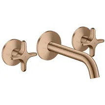 Hansgrohe One 3-Loch Waschtischarmatur Brushed Red Gold
