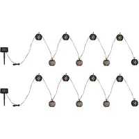 MeineWunschleuchte - 2er Set Solarbetriebene led Outdoor Lichterketten mit