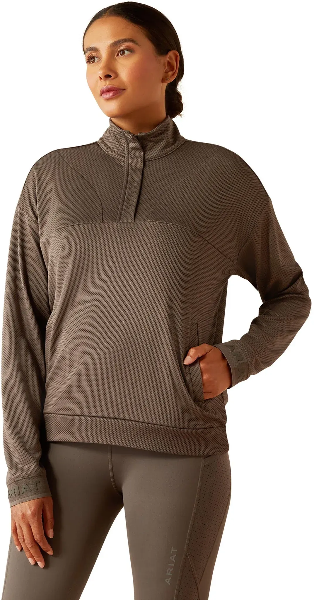 Ariat Breathe Damen Sweatshirt mit 1/2 Reißverschluss