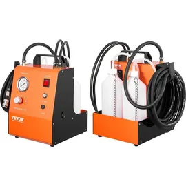 Vevor elektrisches Bremsenentlüfter-Set Profi Hauptbremszylinder-Entlüftungsset mit Druckmesser & eingebauter Luftpumpe, vielseitiges Bremsenentl...
