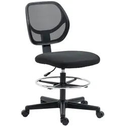 Vinsetto Zeichenstuhl Mesh-Stoff, Schaumstoff, Mehrschichtenplatte