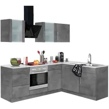 WIHO KÜCHEN Winkelküche L-Form 220 x 170 cm grau