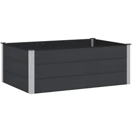 vidaXL Hochbeet 150 x 100 x 54 cm Schwarz
