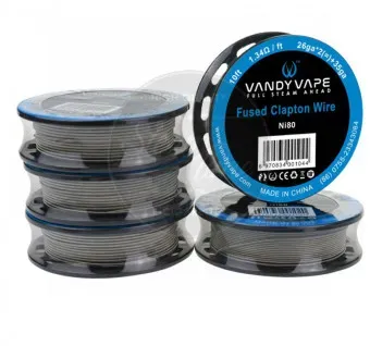 VandyVape Clapton-Wires Serie Wickeldraht SS Clapton Wire SS316L/26ga+30ga 10ft
