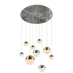 Hängeleuchte Esszimmerlampe Pendelleuchte LED chrom messing kupfer klar Kugeln