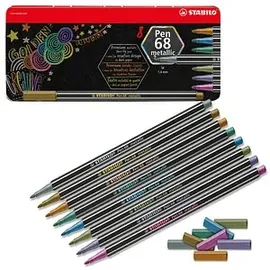 Stabilo Pen 68 metallic Filzstifte farbsortiert,