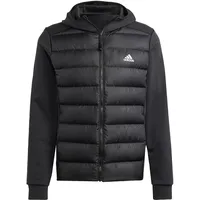 Adidas Herren Essentials Hybrid Down Hooded Jacket, Black, S