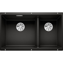 Blanco Subline 430/270-U links schwarz + Handbetätigung + InFino