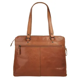 Spikes & Sparrow Shopper »LAPTOP SHOULDERBAG«, echt Leder, braun