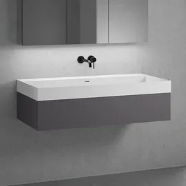 Neoro Waschtischunterschrank 1 Auszug 120 x 23,5 x 51,3 cm Grau