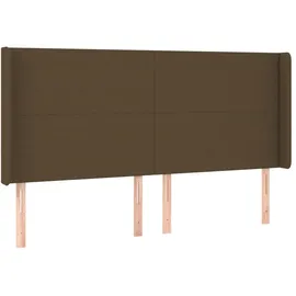 vidaXL Boxspringbett mit Matratze & LED Dunkelbraun 180x200 cm Stoff