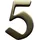 Alpertec Hausnummer 5 Bronze Hausnummern Hausnummerschild - Alpertec