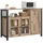 VASAGLE Anrichte 110 x 75 x 33 cm Braun / Schwarz