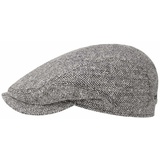 Stetson Belfast Silk Schiebermütze Herren - Flatcap aus Seide - Herrencap Made in EU - Seidenmütze Frühjahr/Sommer - Flat Cap schwarz-weiß 57 cm - 57