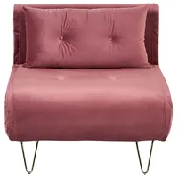 1-Sitzer Schlafsofa VESTFOLD Samtstoff Rosa