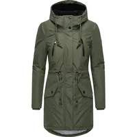 Ragwear Damen, Wintermantel Warmer atmungsaktiver und wasserdichter Winterparka mit Kapuze Elsien YOUMODO Dark Olive Gr. M (38), grün (olivgrün), Obermaterial: 100% Polyester. Innenfutter: 100% Polyester. Wattierung: 100% Polyester, tailliert ca.