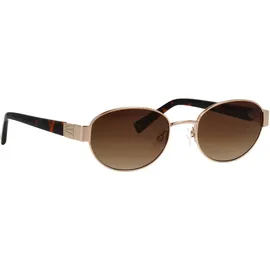 Brendel Eyewear Sonnenbrille BRENDEL EYEWEAR "Modell 905066", Damen, gold, metallic, Sonnenbrillen Sonnenbrille, Form Oval, Logoschriftzug auf Bügel, Metallfassung