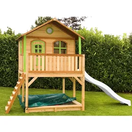 Axi Spielhaus Marc 432 x 293 x 212 cm Braun-Grün-Weiß