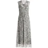 Cartoon Midikleid Druck Weiß/Khaki 40