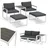 Juskys Bari Set 5-tlg. grau