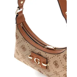 GUESS Schultertasche Neda Top Zip Shoulder Bag Latte Logo