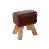 Casa Padrino Hocker Leder 40 x 45 x 30 cm Braun