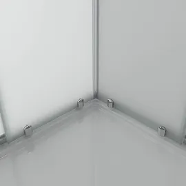 iflair Diana Eckdusche mit Schiebetür rechts 75 x 75 cm silber/satiniert DK77