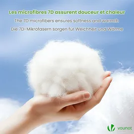 VOUNOT VOUNOT® Bettdecke 135x200 cm, Dünne und Leichte Sommerdecke 200GSM Füllung, - Weiß