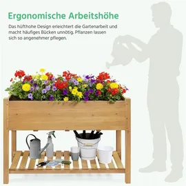 Yaheetech Hochbeet 119 x 57 x 80 cm Hellbraun