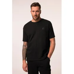 Herren Sweatshirt Fitness Halbarm Logoprint bis 7 XL SCHWARZ L