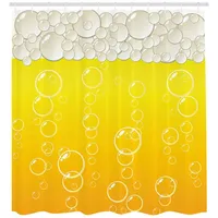 ABAKUHAUS Duschvorhang Bubbles Bier Makro 175 x 220 cm