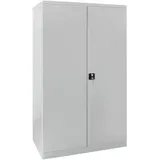 PROREGAL Stahlschrank Owl mit 4 Fachboden | HxBxT 192x110x58cm | Lichtgrau | Büroschrank Aktenschrank Aufbewahrungsschrank