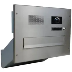 Edelstahl Kamera Durchwurf Briefkasten - Tiefe 23-38 cm - D-041
